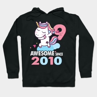 9 Years Old 9th Birthday Unicorn Dabbing Shirt Girl Party Hoodie